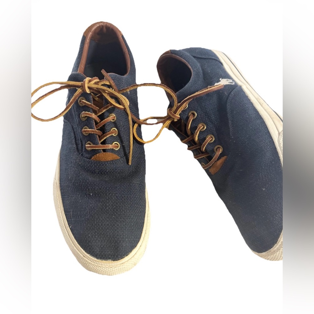 Polo by Ralph Lauren Men's Blue and Brown Sneakers
